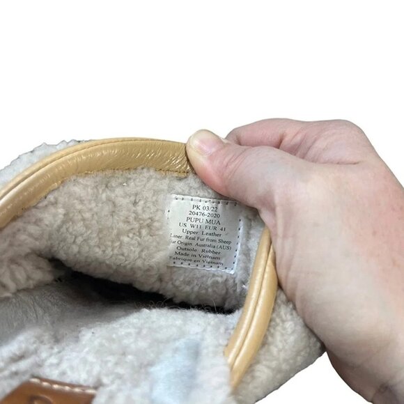 Olukai pupu mua slippers fuzzy white soft cozy women's sz 11 - Picture 9 of 9